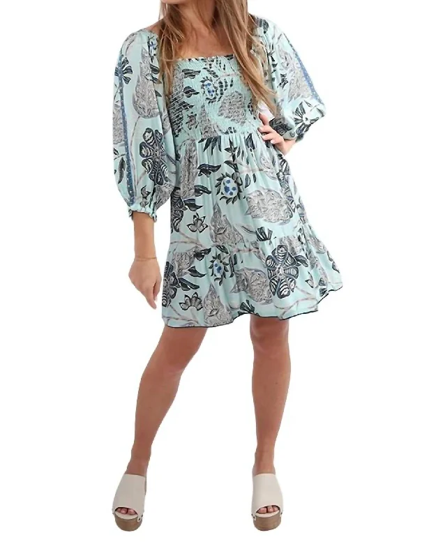 Vibrant Style Promotions Vibrant Prints Dunmore Mini Dress In Nadia Mint