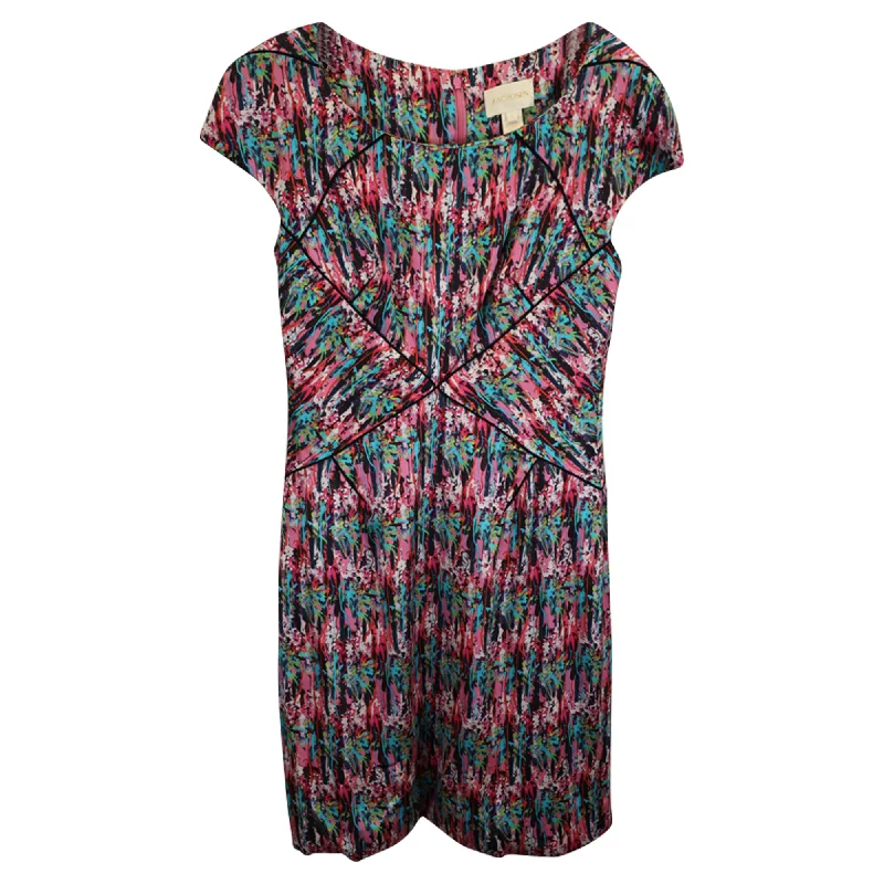 Discover Promotions Urban Sophistication Zac Posen Printed Mini Dress in Multicolor Silk