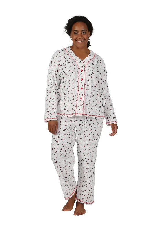 Ride The Style Wave Fashion-Forward Style Long Sleeve Mistletoe Plus Size PJ Set