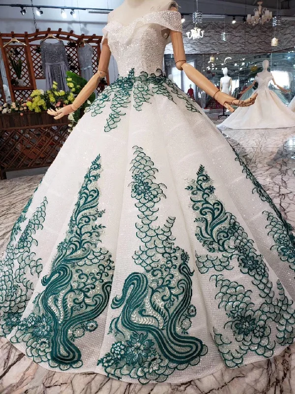 Explore What'S New Art Deco Geometric Pattern Look Sparkly Off The Shoulder Quinceanera Gown Beads Sequins Appliques Prom Dress OP643