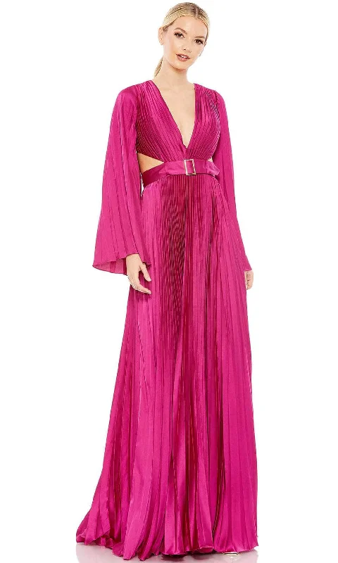 Romantic Fashion Discounts Feminine Flow Ieena Duggal 26732 - Long Sleeve With Belt A-Line Dress