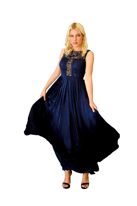 Sophisticated Style Offers Summer Fashion Embroidered A-Line Gown For Women