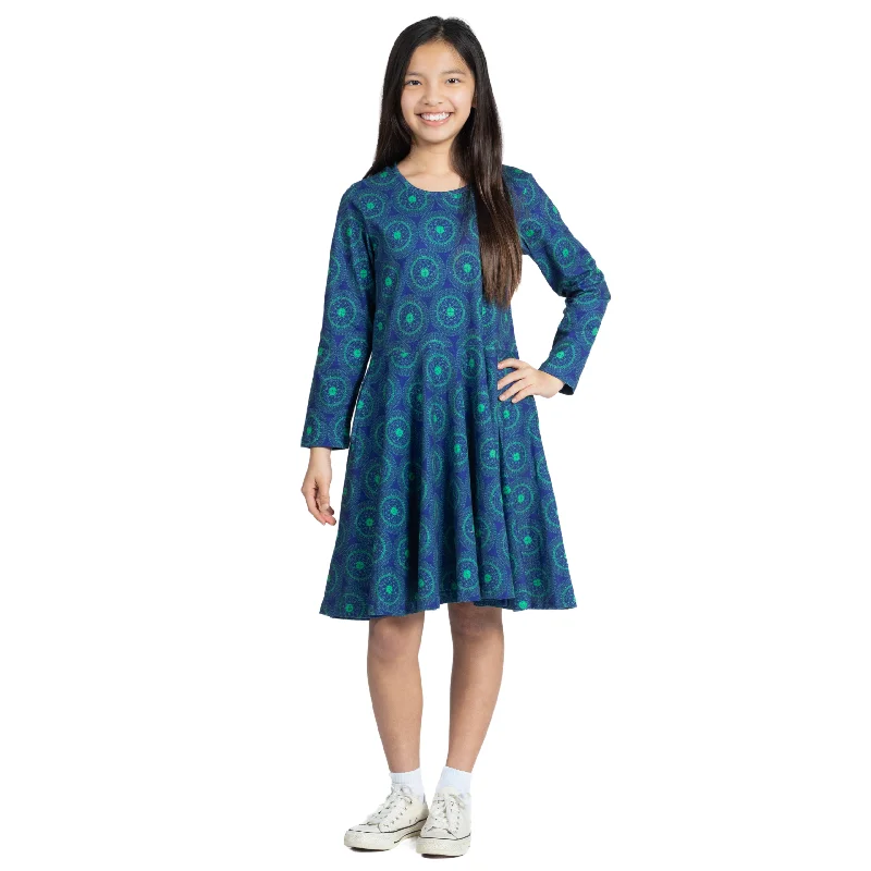 Mega Sales Limited - Edition Drops Pi Mandala Long Sleeve Kids Twirl Dress [FINAL SALE]