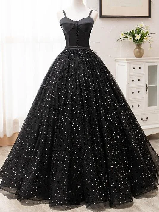 Limited Time Flash Sale Bold Silhouette Vintage Ball Gown Lace up Black Princess Prom Dresses Dresses OD911