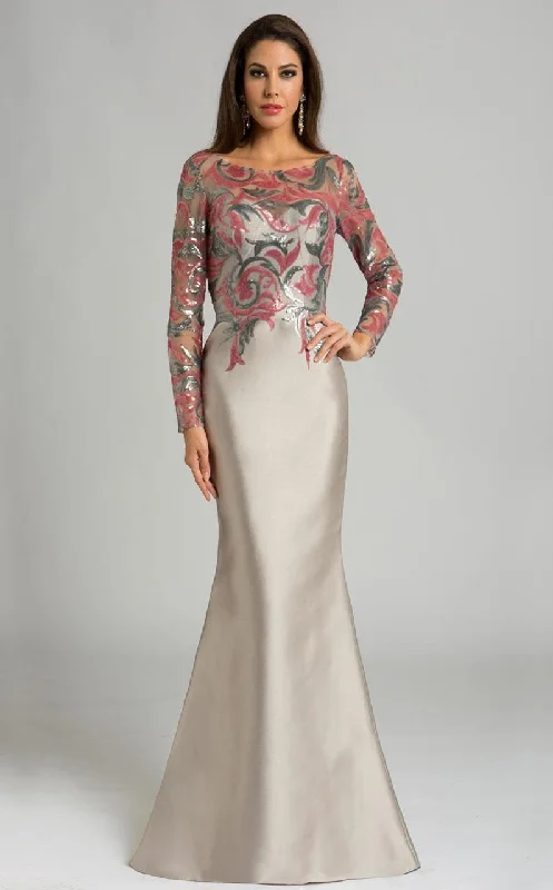 Exclusive Designer Style Deals Today Only Feriani Couture - Embellished Fitted Long Sleeves Dress 18606