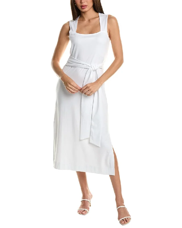 Limited Time Flash Sale Feminine Charm Vince Tie Waist Midi Dress