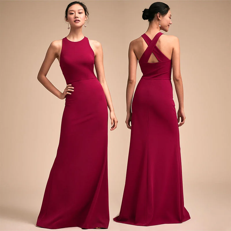 Season Offer Dreamy Aesthetic Serene Sexy Solid A Line Evening Gown