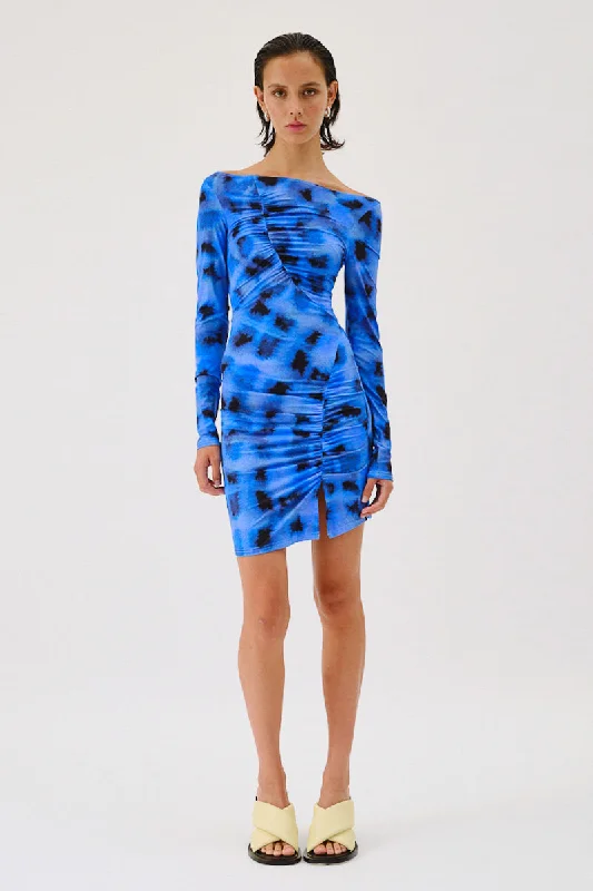 Get The Latest Trends Effortless Sophistication Shibori Long Sleeve Off Shoulder Dress