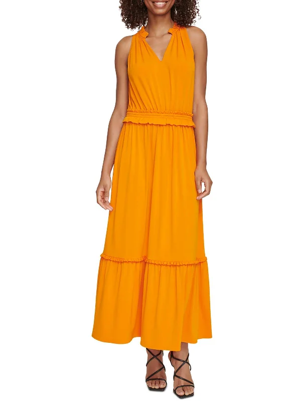 Elevated Casual Discounts Feminine Charm Womens Tiered Long Maxi Dress