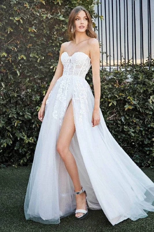 Elegant Style Feminine Elegance Ladivine CB065W - Strapless Corset Bridal Gown