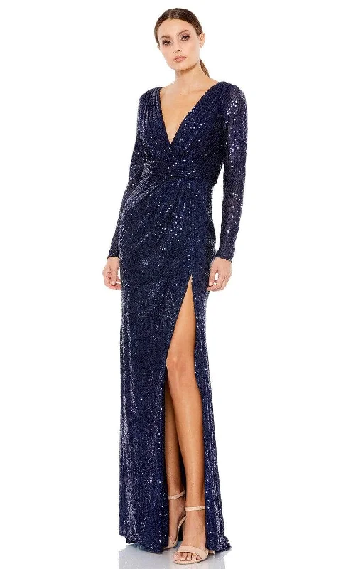 Casual Yet Chic Sales Timeless Elegant Ieena Duggal - 26490I Long Sleeve Sequined Ornate Dress