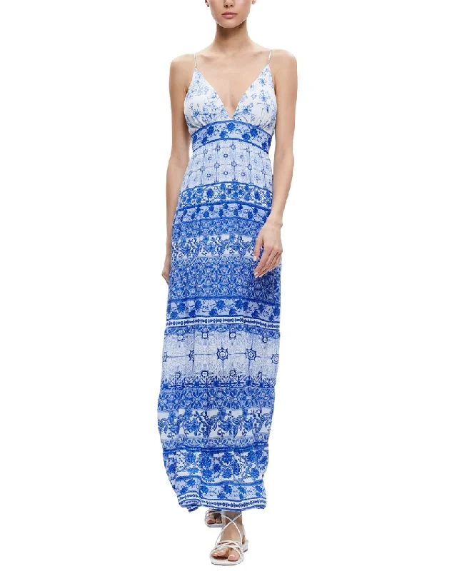 Fashion-Forward Offers Everyday Glamour alice + olivia Karolina Halter Maxi Dress