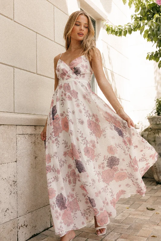 The Good Stuff Fashion-Forward Style Madilyn Maxi Dress - White Floral