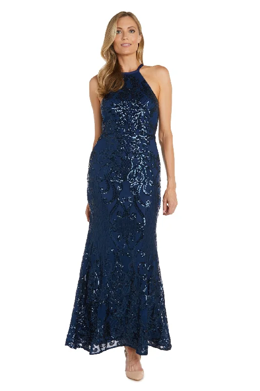 Limited Time Flash Sale Today Only Women's Sequined Gown with Bold Mesh Accents