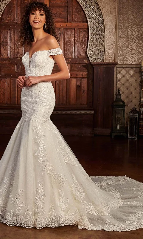 Avant-Garde Style Promotions Graceful Cut Rachel Allan Rb3167 - Lace Applique Bridal Gown