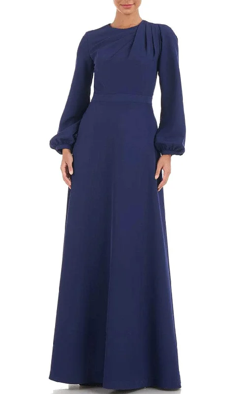 Romantic Chic Deals Summer Fashion Kay Unger 5518334 - Long Sleeve Jewel Neck Long Dress