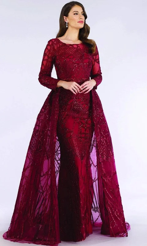 Fashion-Forward Offers Boho - Chic Festival - Ready Style Lara Dresses 29633 - Long Sleeve Embellished Evening Dress