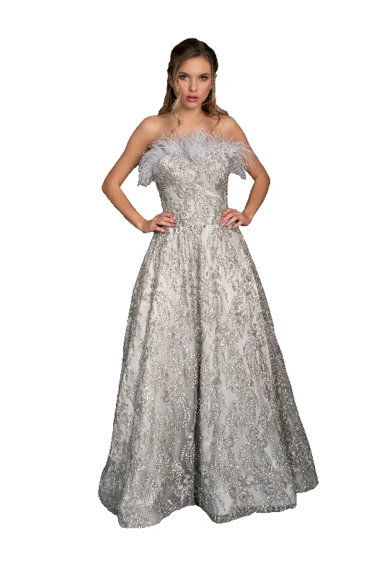 Sophisticated Fashion Weekend Special Shoulder-less Sequins Lace Gown