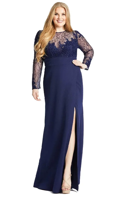 Cozy Chic Promotions Classic Appeal Mac Duggal 49173F - Lace Long Sleeve Evening Dress