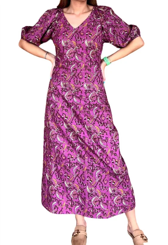 Essentials On Sale Ethnic Cultural Event Wear Allie Maxi Dress In Purple Hunter