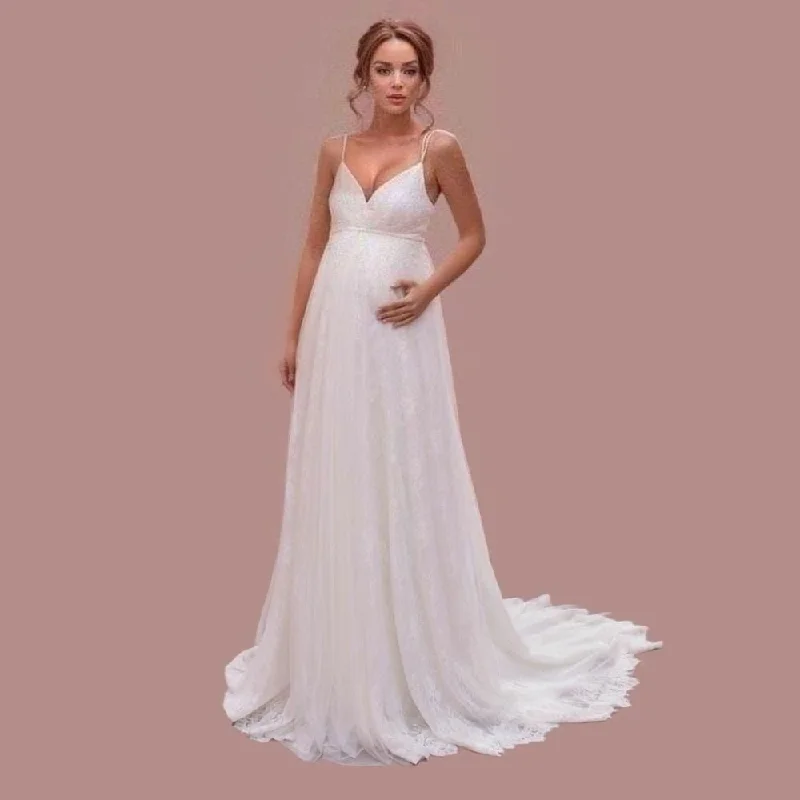 Feminine Style Promotions Minimalist Office - Ready Style IVY Maternity Wedding Dress