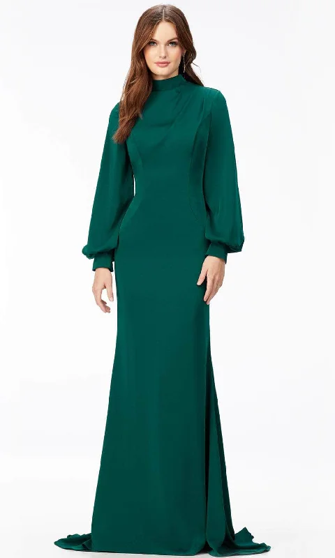 Seasonal Fashion Timeless Elegant Ashley Lauren 11219 - Balloon Long Sleeve Long Dress