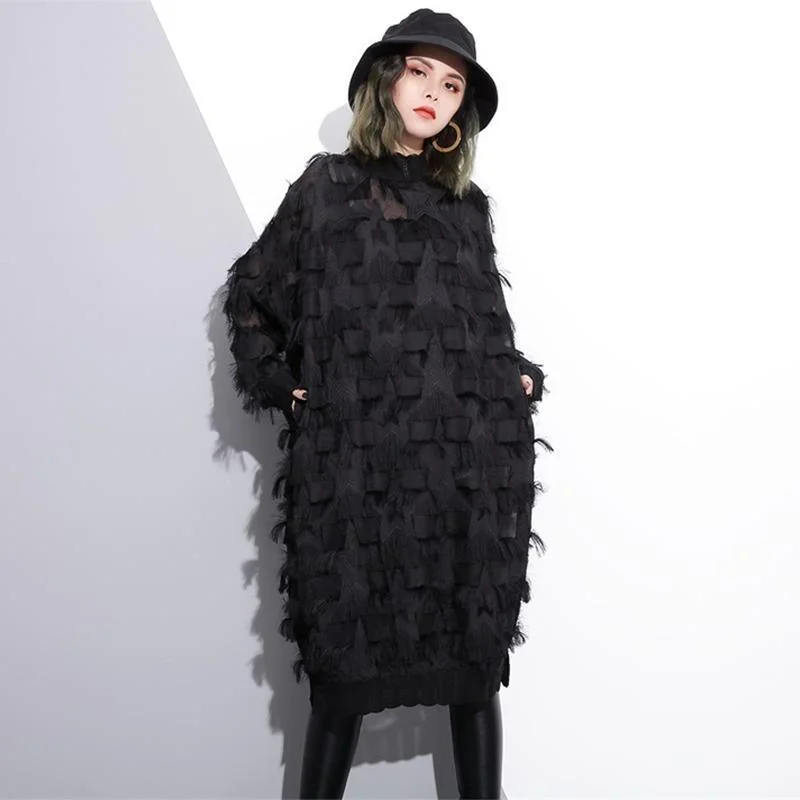 Fall Sale, Prices Drop Luxe Layering Yuko Loose Long Sleeve Dress