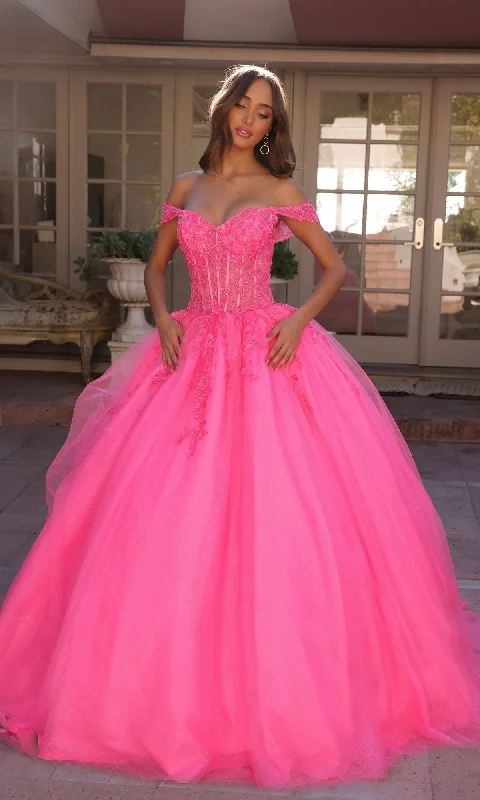 Casual Chic Deals Weekend Special Bright Off-the-Shoulder Long Prom Ball Gown H1349