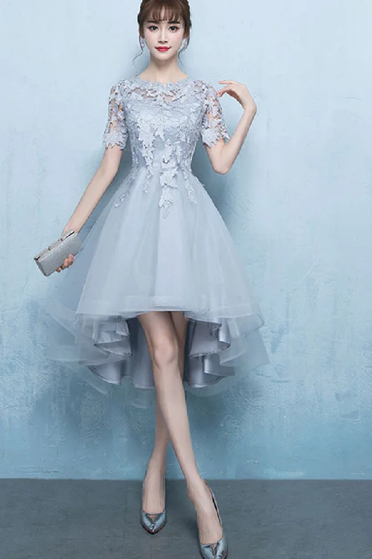 Don't Miss Out Classic Charm Hollow Out Patchwork High Low Tulle Formal Dress