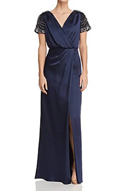 Feminine Luxe Style Sale Summer Fashion AIDAN MATTOX-TWILIGHT CAP SLEEVE LONG DRESS