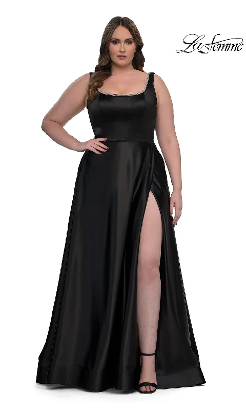 Get The Latest Trends Graceful Cut Long Plus-Size Prom Dress: La Femme 33026