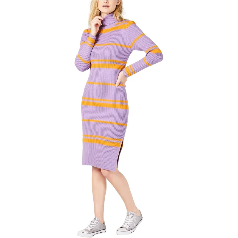 Affordable Luxury Fashion Luxe Layering Moon River Womens Stripe Bodycon Sweater Dress