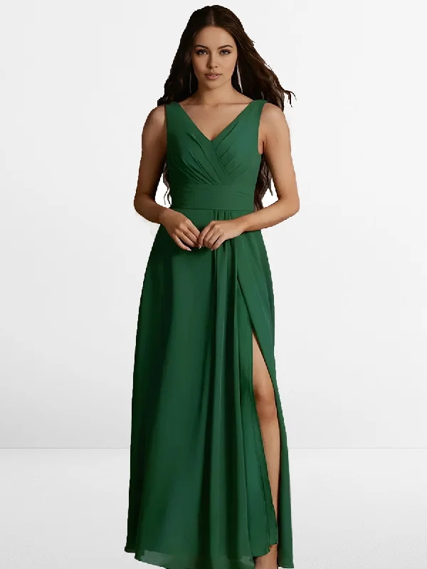 Flash Sale, Don'T Miss Elegant Ensemble 2025 Emerald Green Cowl Back Maxi Perfect Bridesmaid Dress