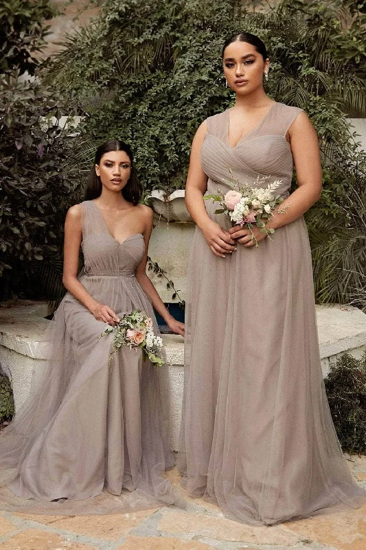 Clearance Sale, All Cheap Timeless Elegant Cinerella Divine ET320 - Tulle A-Line Sleeveless Pleats Bridesmaid Dress