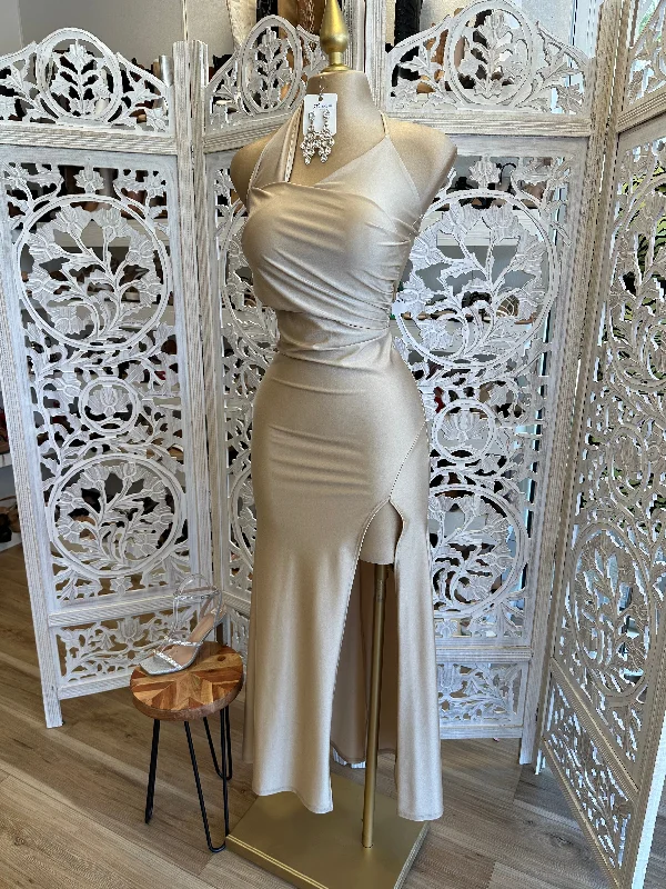 Fresh Styles, Fresh Deals Subtle Sophistication Champagne Formal Dress